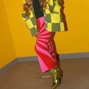 Burnt Toast I'm Spiraling Midi Skirt 3X